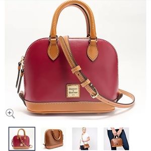 Dooney & Bourke Wexford Pebble Leather Bitsy Zip Satchel Crossbody